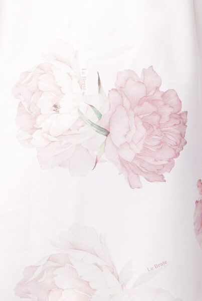 Satynowy szlafrok damski w piwonie CLASSIC PEONY