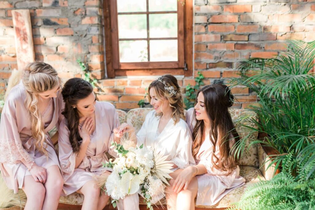 szlafrok dla panny młodej