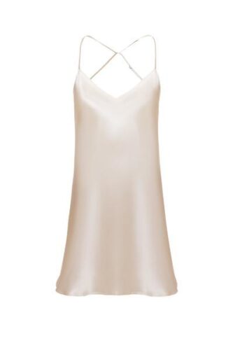 Jedwabna koszulka nocna na ramiączkach GOLDEN CHIC