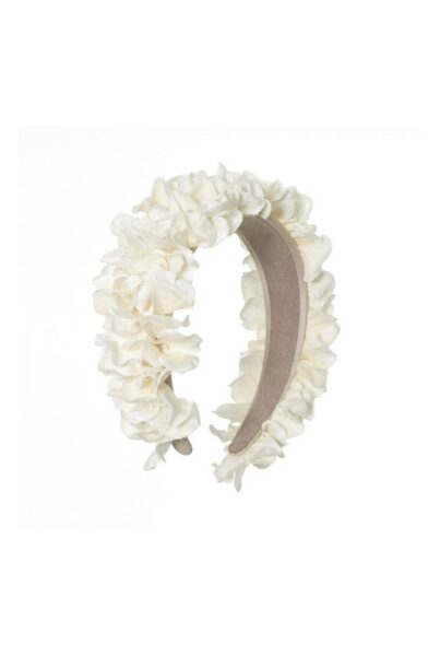 Opaska do włosów kwiatowa biała HOLLY