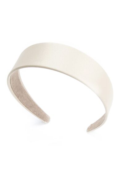 Gładka opaska do włosów ivory BRIDAL