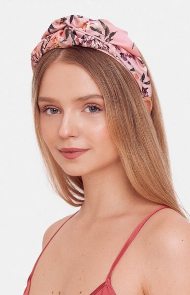 Kwiatowa opaska do włosów z węzłem BOW