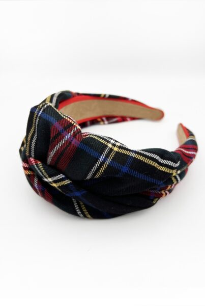 Opaska do włosów krata - BOW