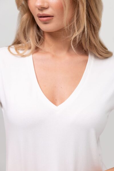 Bawełniana koszulka damska z krótkim rękawem ISABELLA